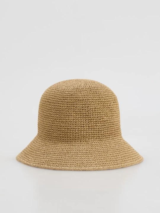 Obrázek produktu Reserved - Slaměný klobouk bucket - pšeničná