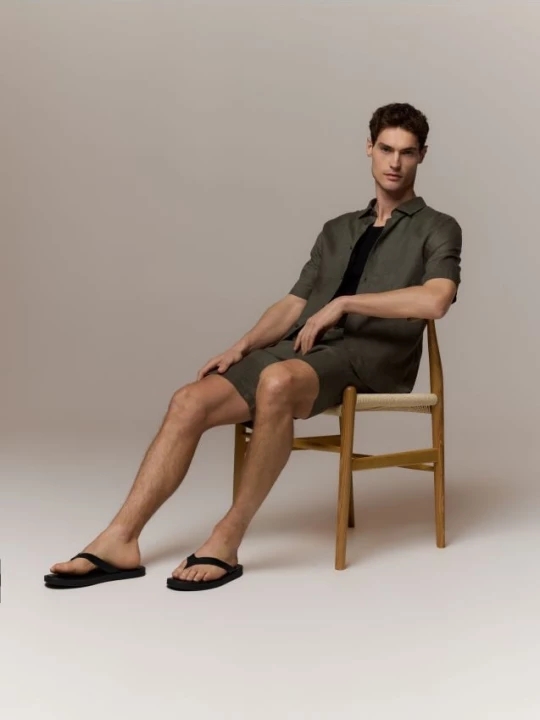 Obrázek produktu Reserved - Slim fit lněná košile - zelená
