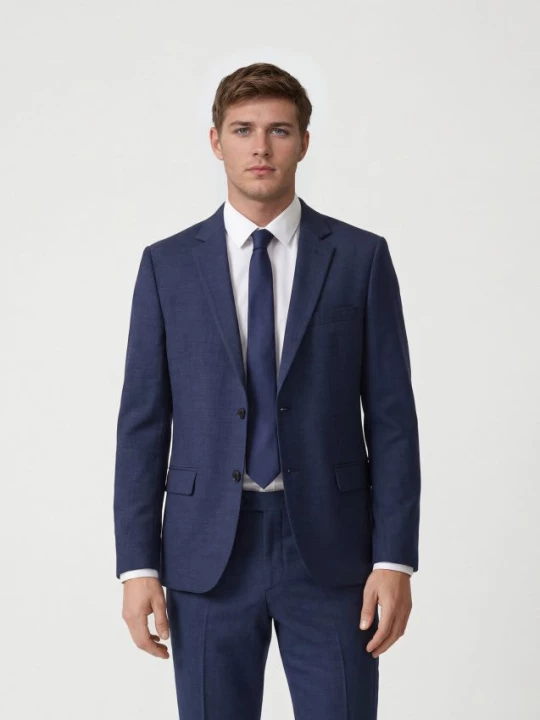Obrázek produktu Reserved - Slim fit sako s přídavkem viskózy a elastanu - tmavomodrá
