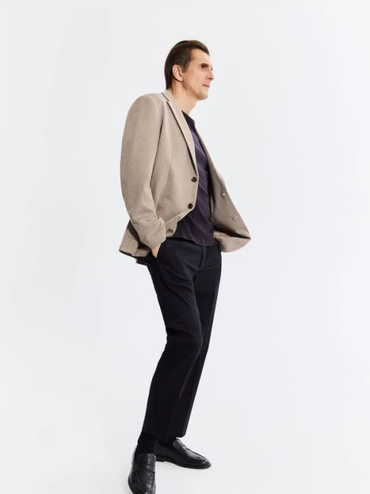 Obrázek produktu Reserved - Slim fit sako s viskózou - kávová