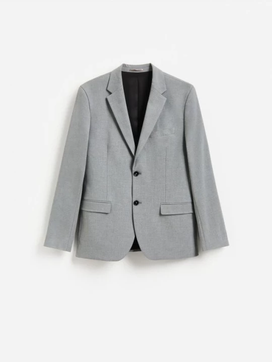 Obrázek produktu Reserved - Slim fit sako s viskózou - tmavě šedá