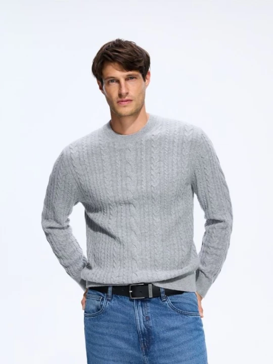 Obrázek produktu Reserved - Svetr s příměsí merino vlny - středně šedá