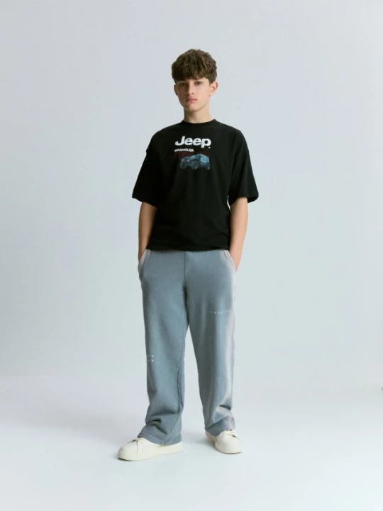Obrázek produktu Reserved - Tepláky oversized - pudrově zelená