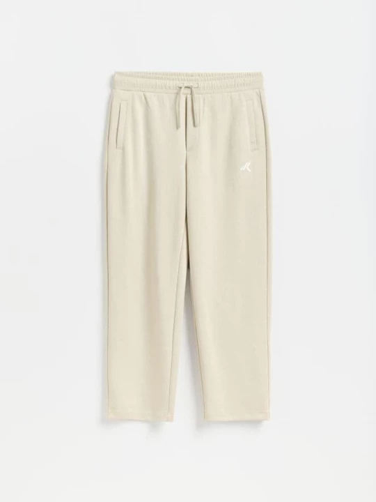 Obrázek produktu Reserved - Tepláky wide leg - béžová