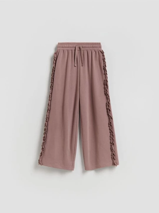 Obrázek produktu Reserved - Tepláky wide leg - kávová