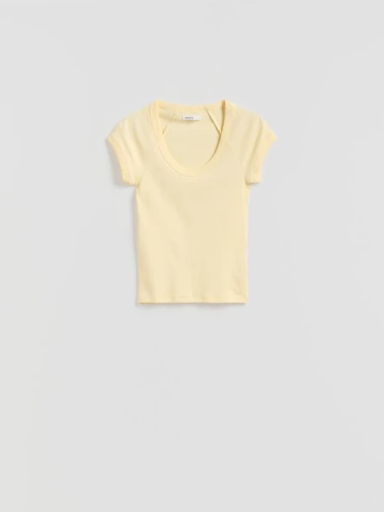 Obrázek produktu Reserved - Tričko slim fit - světle žlutá