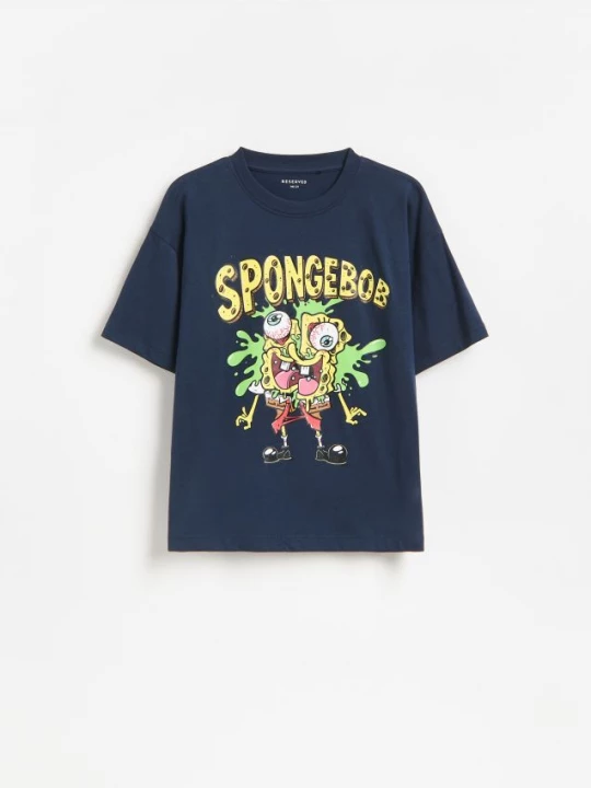 Obrázek produktu Reserved - Tričko SpongeBob - tmavomodrá