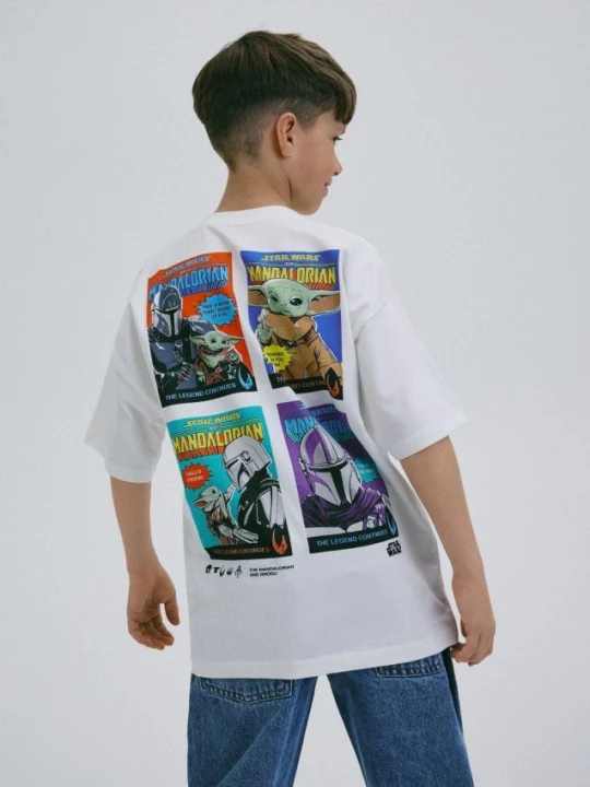 Obrázek produktu Reserved - Tričko The Mandalorian a Grogu - krémová