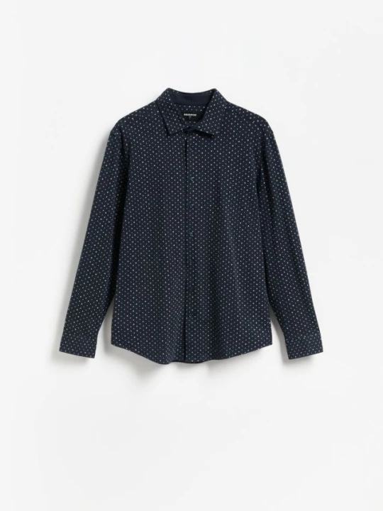 Obrázek produktu Reserved - Vzorovaná košile slim fit - tmavomodrá