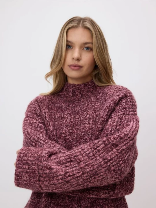 Obrázek produktu Reserved - Vzorovaný svetr oversize - hnědá