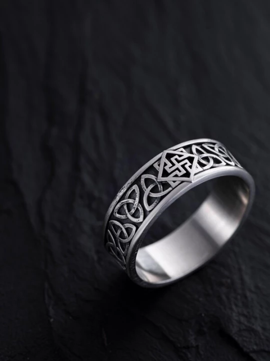 Obrázek produktu REYTEL Prsten 'CELTIC KNOT AND SWAROG' stříbrná