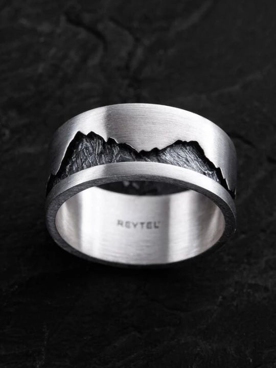 Obrázek produktu REYTEL Prsten 'MOUNTAINS' stříbrná