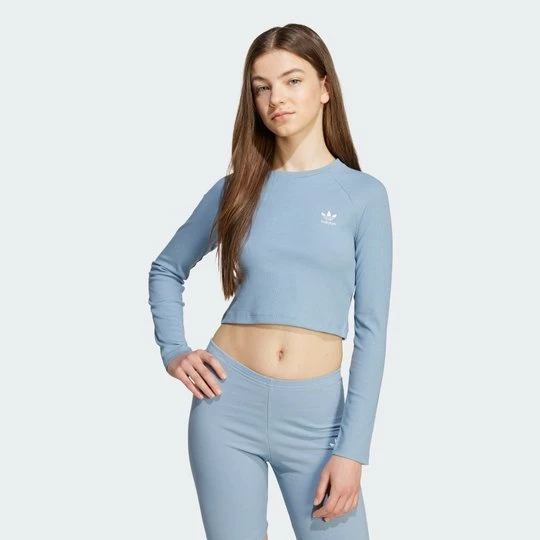 Obrázek produktu Rib Crop Long Sleeve Long-Sleeve Top Kids Adidas