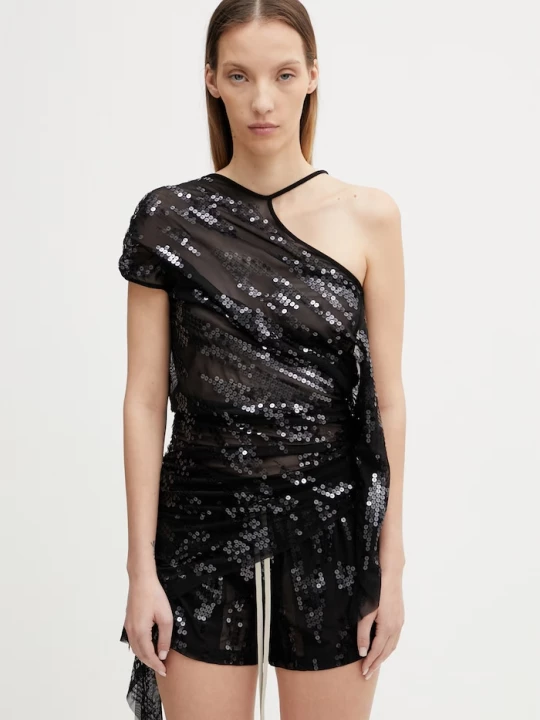 Obrázek produktu Rick Owens Lilies asymetrická halenka dámská Tungsten černá