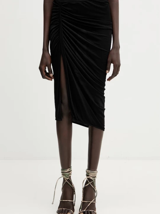 Obrázek produktu Rick Owens Lilies asymetrická sukně z viskózy černá