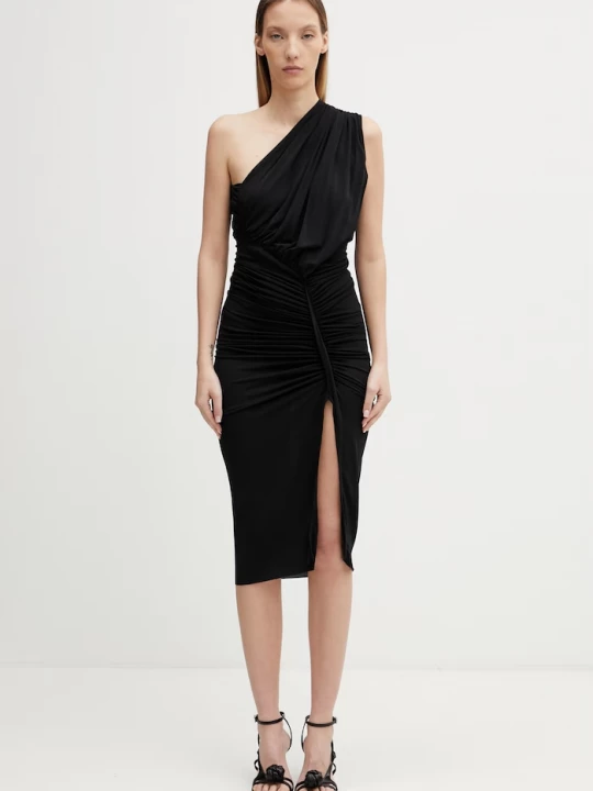 Obrázek produktu Rick Owens Lilies asymetrické šaty s viskózou Avra černá
