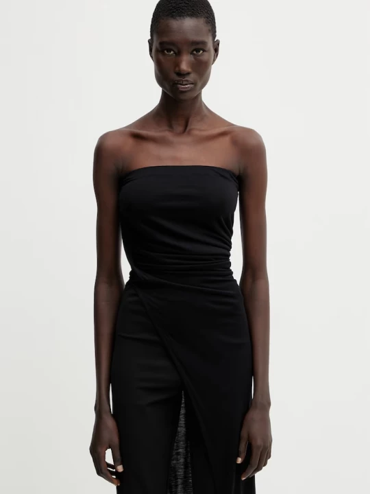 Obrázek produktu Rick Owens Lilies halenka s odhalenými rameny dámská z viskózy černá