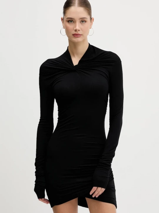 Obrázek produktu Rick Owens Lilies Šaty s přídavkem kašmíru Rick Owens Lilies Kairo černá