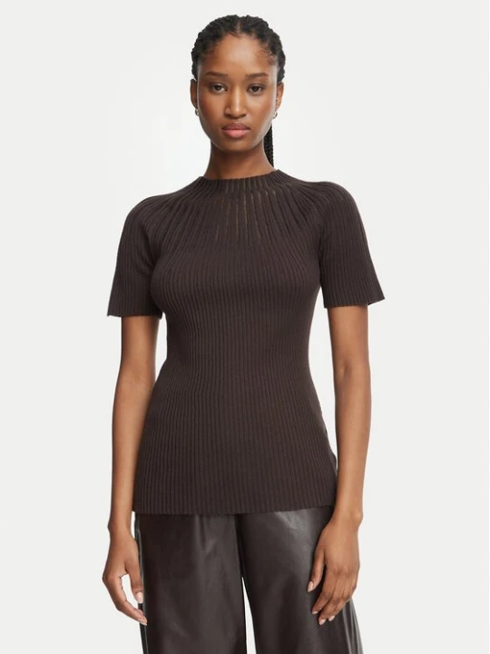 Obrázek produktu Rinascimento Halenka CFM0012383003 Tmavě hnědá Slim Fit
