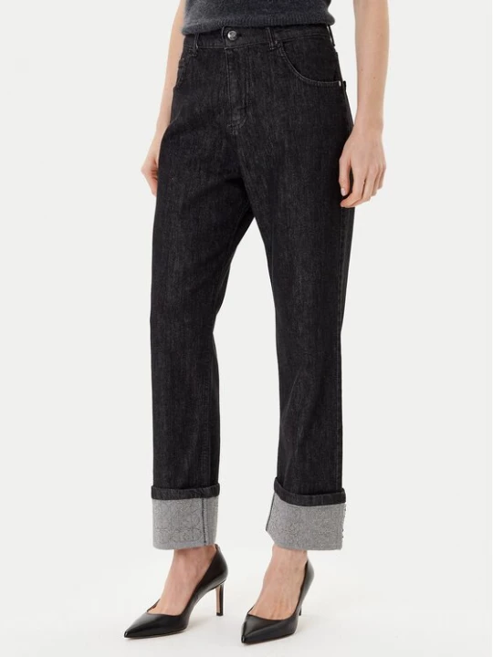 Obrázek produktu Rinascimento Jeansy CFC0125150003 Černá Loose Fit