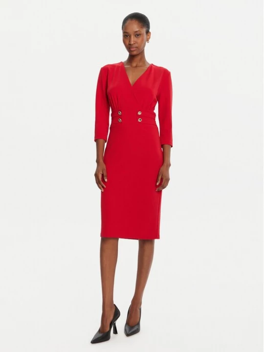 Obrázek produktu Rinascimento Koktejlové šaty CFC0126151003 Červená Slim Fit