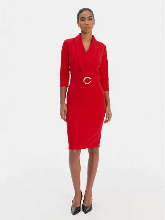 Obrázek produktu Rinascimento Koktejlové šaty CFC0126777003 Červená Slim Fit