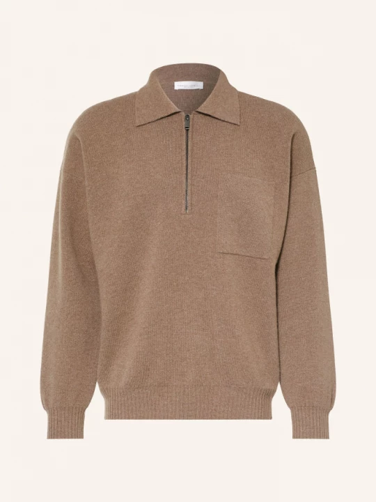 Obrázek produktu Roberto Collina Pletená Polokošile Z Merino Vlny světle hnědá