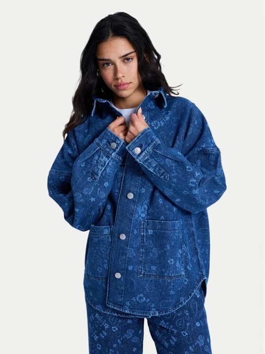 Obrázek produktu Roxy džínová košile Kick Back Washed ERJWT03750 Modrá Relaxed Fit