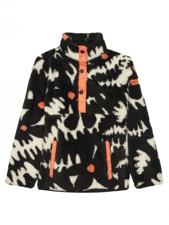 Obrázek produktu Roxy Fleecová mikina Alabama ERGFT04011 Černá Relaxed Fit