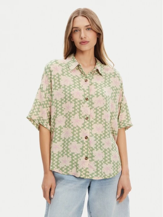 Obrázek produktu Roxy Košile Beach Nostalgia ERJWT03665 Zelená Regular Fit