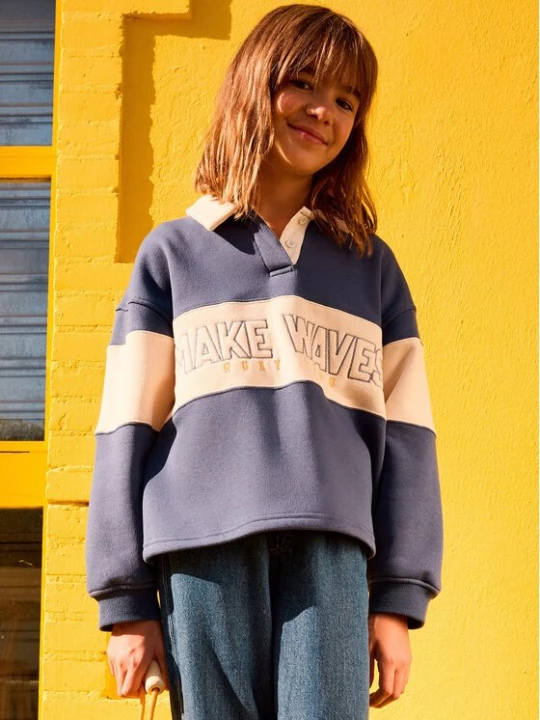 Obrázek produktu Roxy Mikina Iconic Waves ERGFT04025 Modrá Boxy Fit