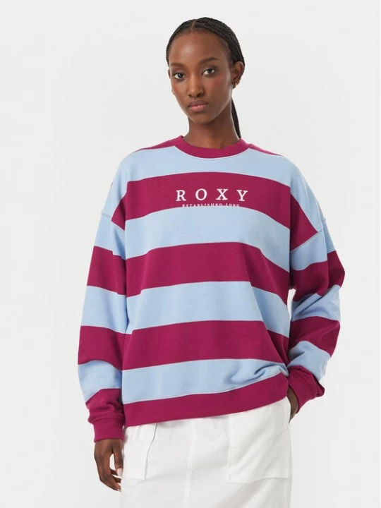 Obrázek produktu Roxy Mikina Strictly Stripes ERJFT05071 Bordó Regular Fit