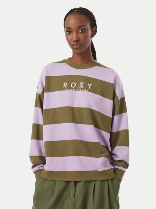 Obrázek produktu Roxy Mikina Strictly Stripes ERJFT05071 Khaki Regular Fit