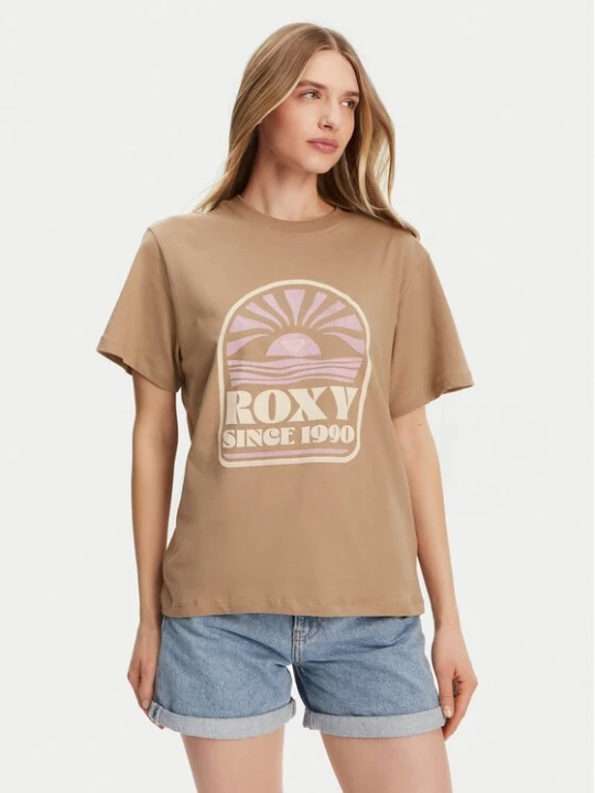 Obrázek produktu Roxy T-Shirt ERJZT05912 Hnědá Regular Fit