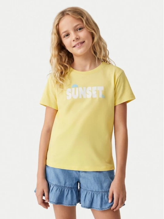 Obrázek produktu Roxy T-Shirt Orchid Art ERGZT04142 Žlutá Regular Fit