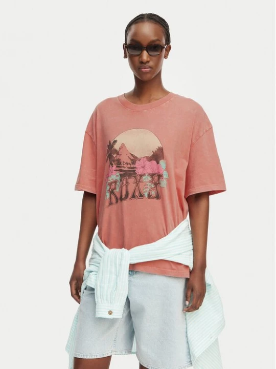 Obrázek produktu Roxy T-Shirt Talloversize Washed ERJZT06081 Světle oranžová Loose Fit