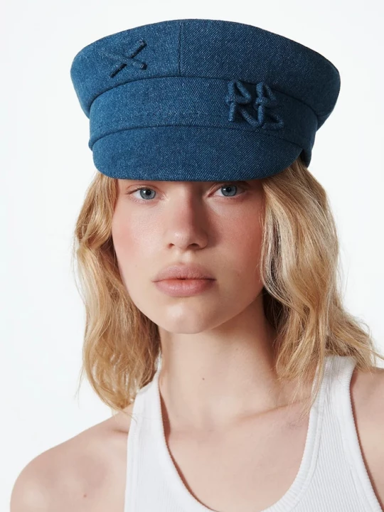 Obrázek produktu RUSLAN BAGINSKIY Bavlněná čepice Ruslan Baginskiy Baker Boy Cap modrá