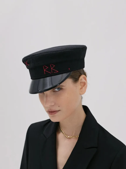 Obrázek produktu RUSLAN BAGINSKIY bekovka dámská bavlněná Baker Boy Cap černá