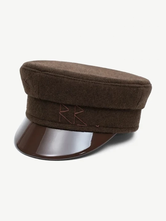 Obrázek produktu RUSLAN BAGINSKIY bekovka dámská s vlnou Wool-blend Baker Boy Cap hnědá