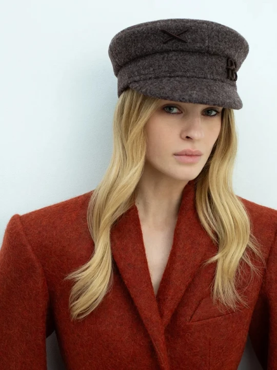 Obrázek produktu RUSLAN BAGINSKIY Bekovka Logo-embellished Baker Boy Cap hnědá