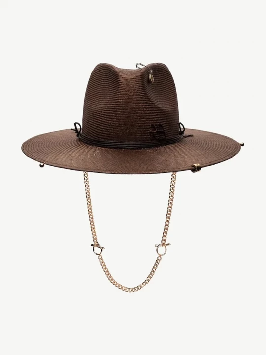 Obrázek produktu RUSLAN BAGINSKIY Klobouk Ruslan Baginskiy Fedora Hat hnědá