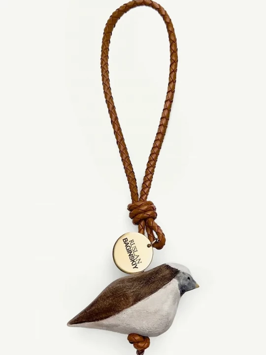 Obrázek produktu RUSLAN BAGINSKIY přívěsek Ruslan Baginskiy Bag Charm: Sparrow béžová