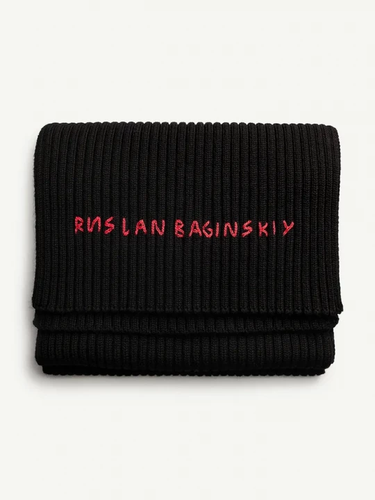 Obrázek produktu RUSLAN BAGINSKIY Vlněná šála Ruslan Baginskiy Scarf černá