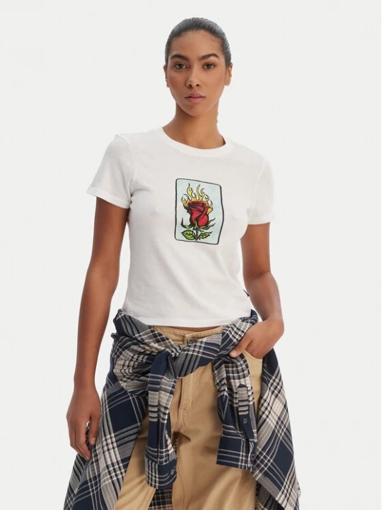 Obrázek produktu RVCA T-Shirt 23B353502 Bílá Regular Fit