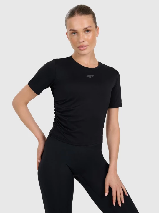 Obrázek produktu Rychleschnoucí top na jógu a pilates dámský - černý 4F