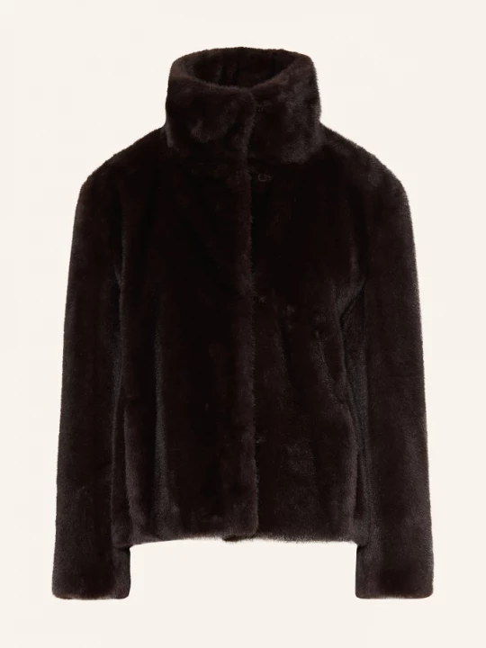 Obrázek produktu S Max Mara Bunda Z Umělé Kožešiny Crea tmavě hnědá