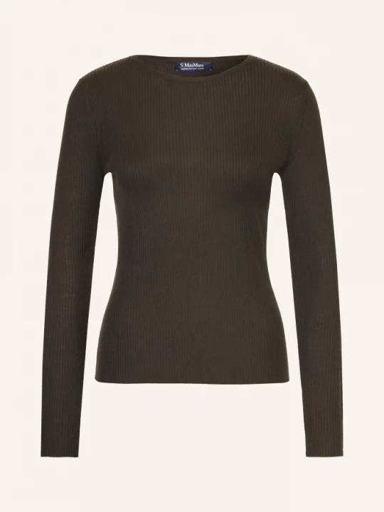Obrázek produktu S Max Mara Tričko S Dlouhým Rukávem Disegno tmavě hnědá