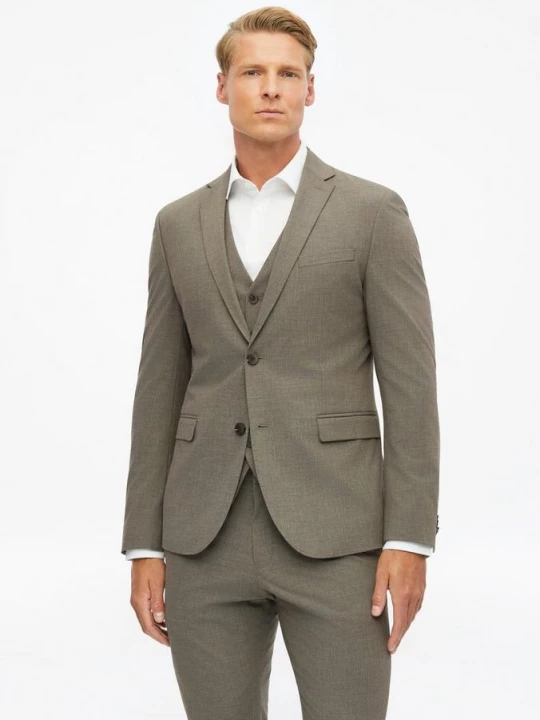 Obrázek produktu s.O ULTIMATE: sako z vlněné směsi, střih Slim Fit s.Oliver hnědá