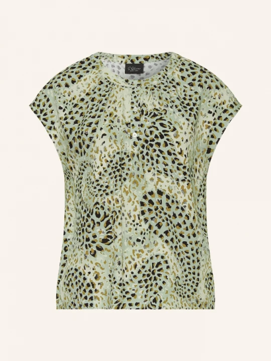 Obrázek produktu S.Oliver Black Label Košilová Halenka světle zelená / khaki / černá