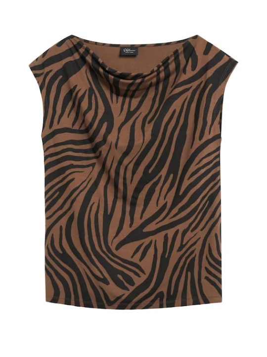 Obrázek produktu s.Oliver BLACK LABEL Top čokoládová / černá